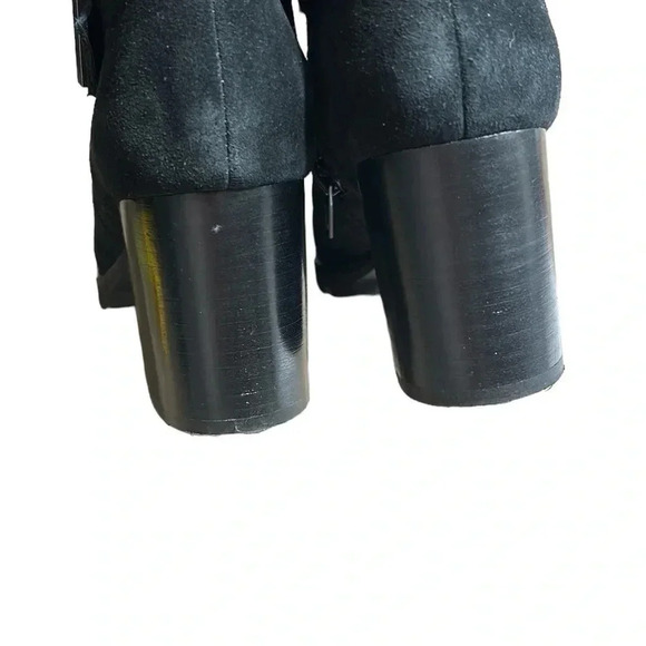 Blondo  ankle boots,women leather,Taylyn Black suede,chunky heels,waterproof 7.5 - Picture 7 of 13